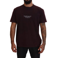 Dolce & Gabbana Bordeaux Crewneck Short Sleeve  T-shirt