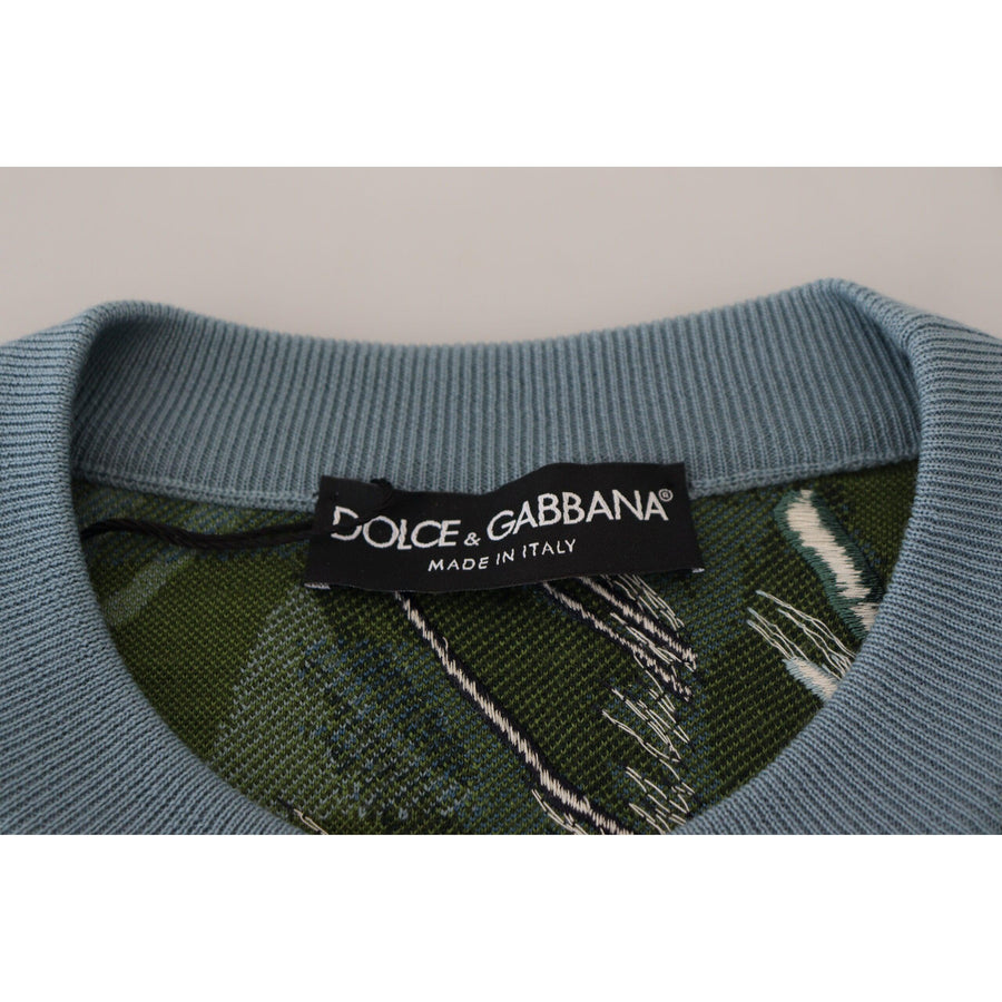 Dolce & Gabbana Jungle Embroidered Wool Silk Sweater