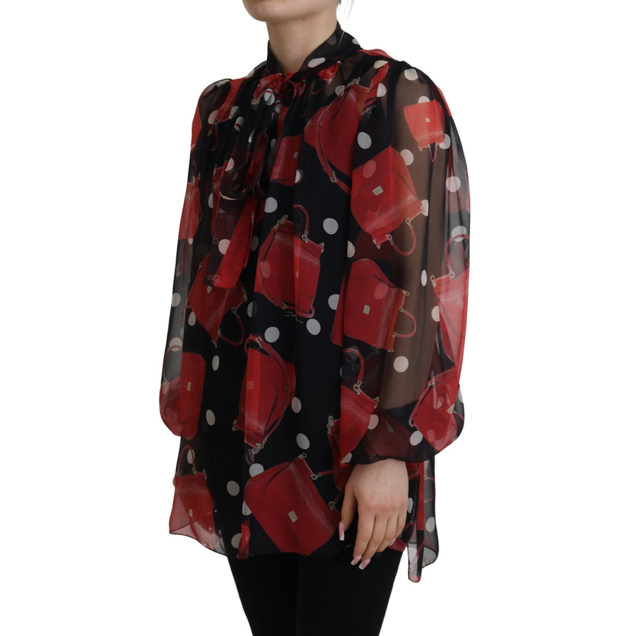 Dolce & Gabbana Sicilian Print Silk Blouse - Luxurious & Chic