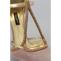 Dolce & Gabbana Elegant Pink Crystal Pumps with High Heels