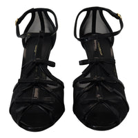 Dolce & Gabbana Elegant Black Stiletto Heeled Sandals