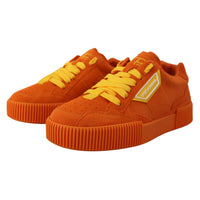 Dolce & Gabbana Orange Leather P.j. Tucker Sneakers Shoes