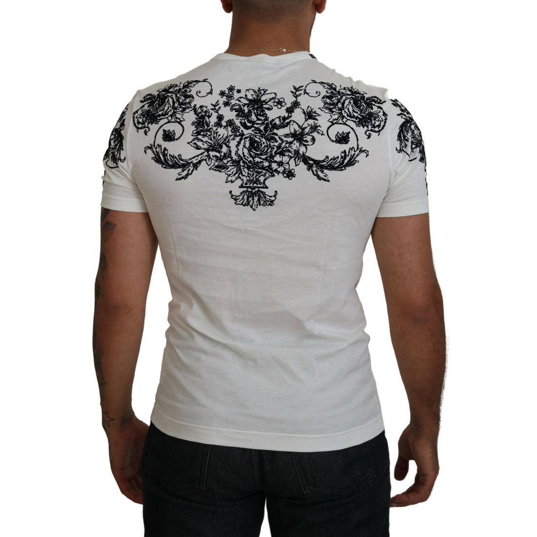 Dolce & Gabbana Elegant Floral Crown Tee