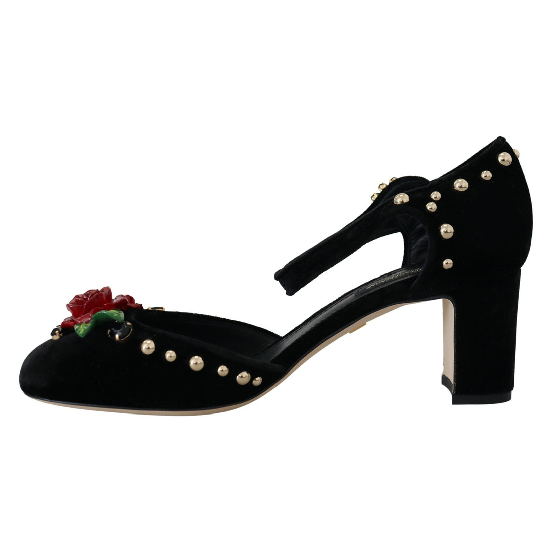 Dolce & Gabbana Black Pearl Crystal Vally Heels Sandals Shoes