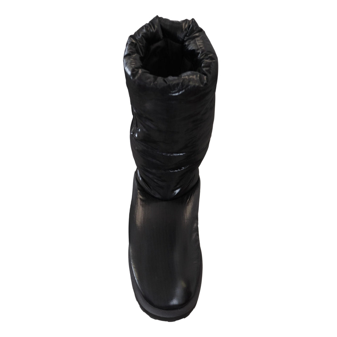 Dolce & Gabbana Elegant Mid-Calf Boots in Black Polyester