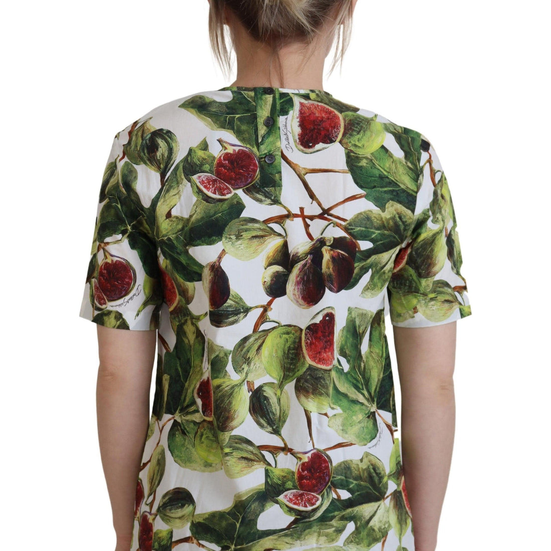 Dolce & Gabbana Chic Multicolor Fig Print Cotton Top