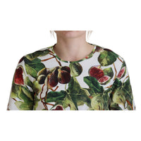 Dolce & Gabbana Chic Multicolor Fig Print Cotton Top