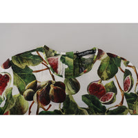 Dolce & Gabbana Chic Multicolor Fig Print Cotton Top