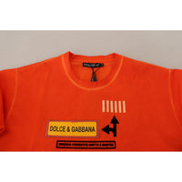 Dolce & Gabbana Elegant Crew Neck Orange Tee