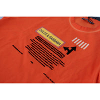 Dolce & Gabbana Elegant Crew Neck Orange Tee