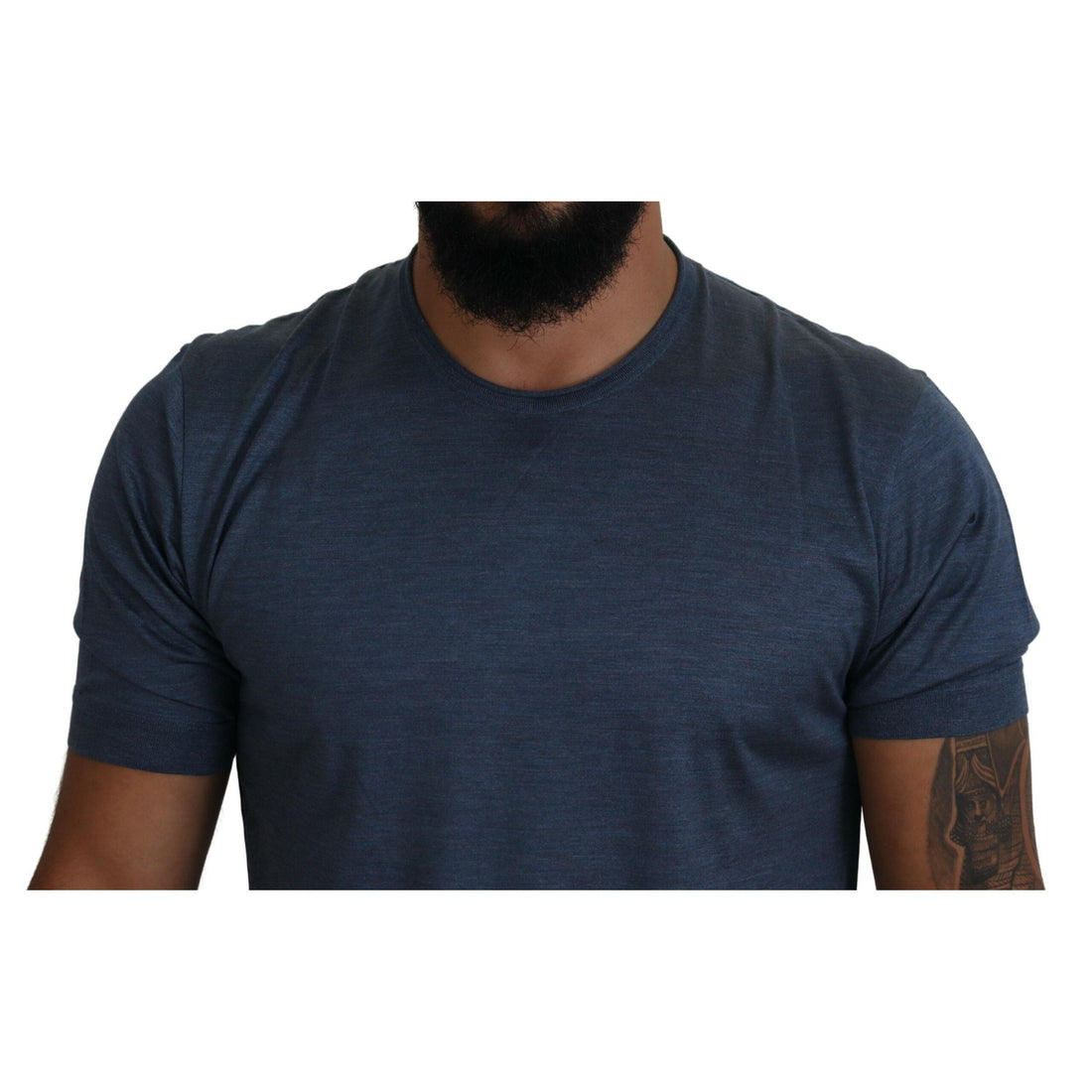 Dolce & Gabbana Elegant Silk Crewneck Blue Tee