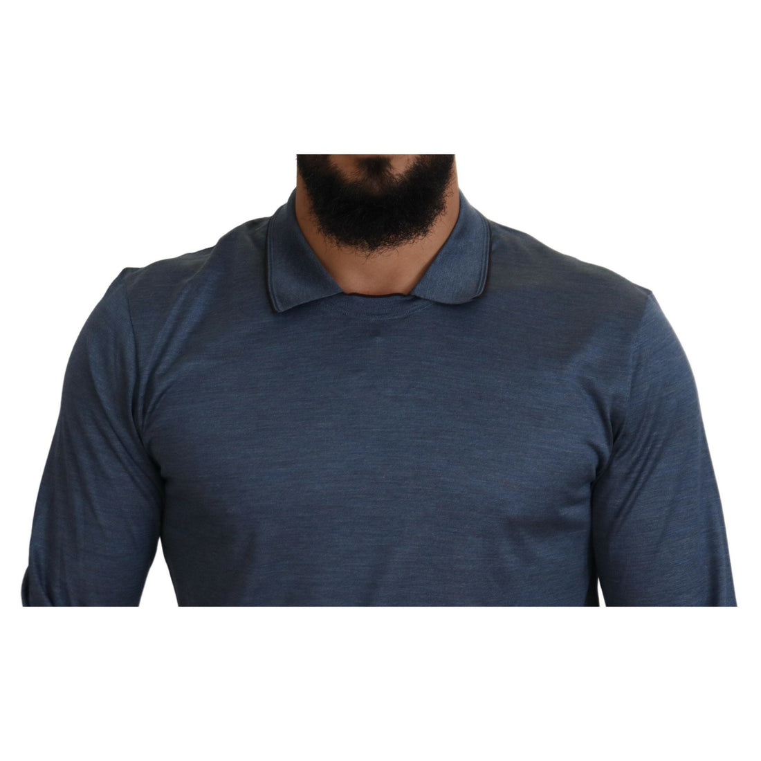 Dolce & Gabbana Elegant Silk Blue Pullover Sweater