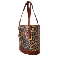 Dolce & Gabbana Elegant Leopard Bucket Tote Bag