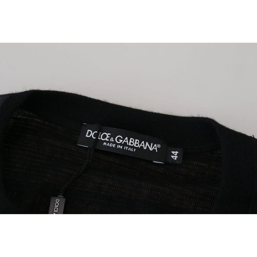 Dolce & Gabbana Elegant Black Cashmere Pullover Sweater