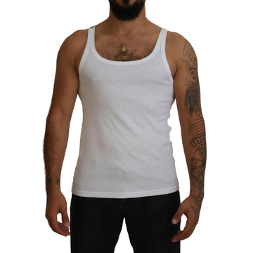 Dolce & Gabbana Elegant White Sleeveless Tank T-Shirt