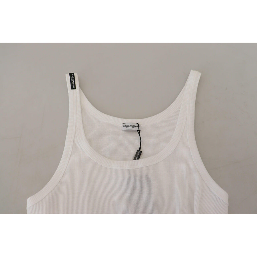 Dolce & Gabbana Elegant White Sleeveless Tank T-Shirt