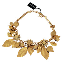 Dolce & Gabbana Elegant Floral Sicily Charm Necklace