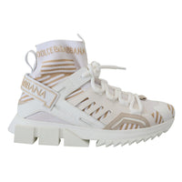 Dolce & Gabbana Elegant White Beige SORRENTO Sneakers