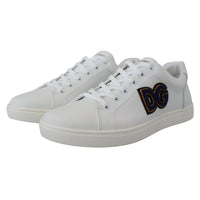 Dolce & Gabbana Elegant White Leather Men's Sneakers