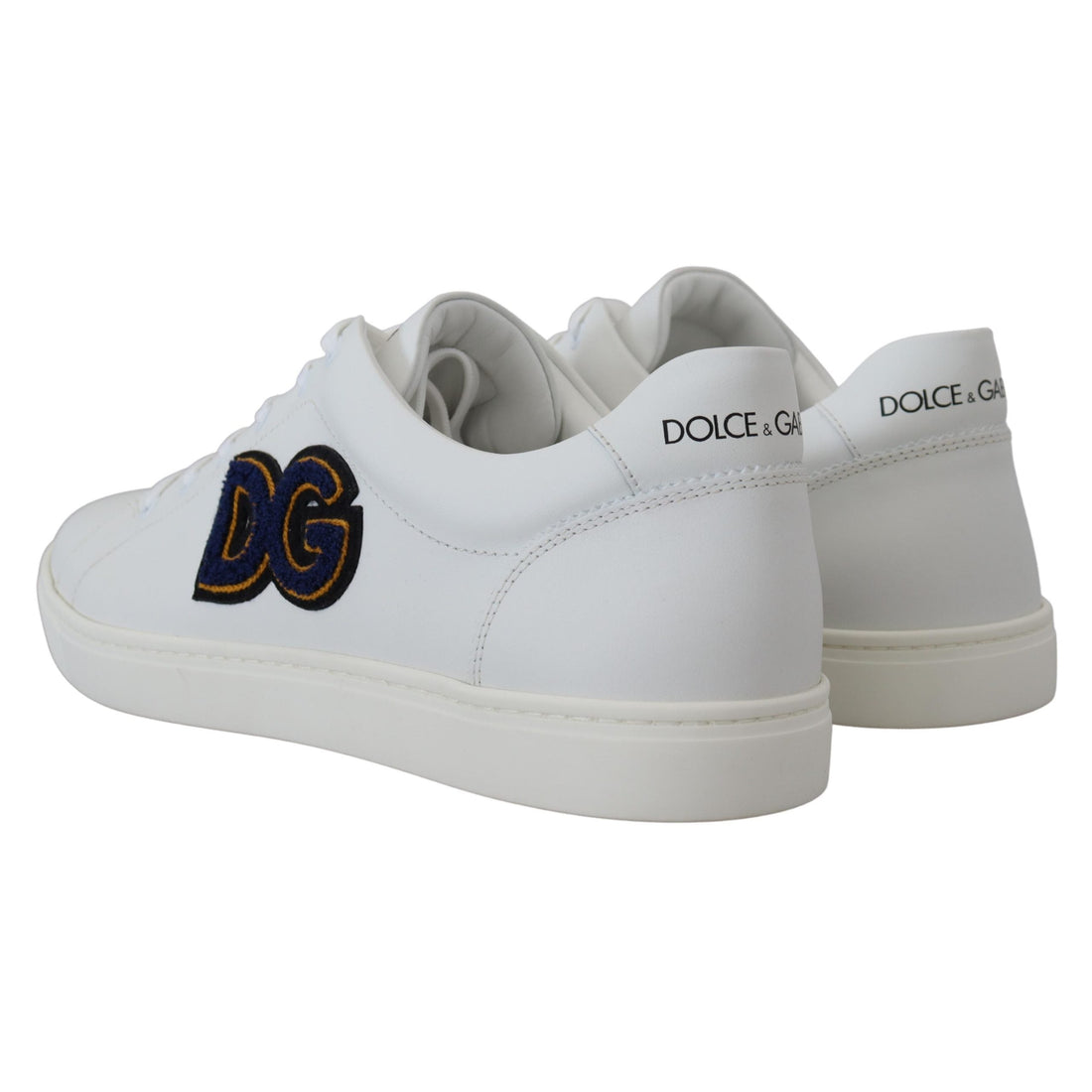 Dolce & Gabbana Elegant White Leather Men's Sneakers