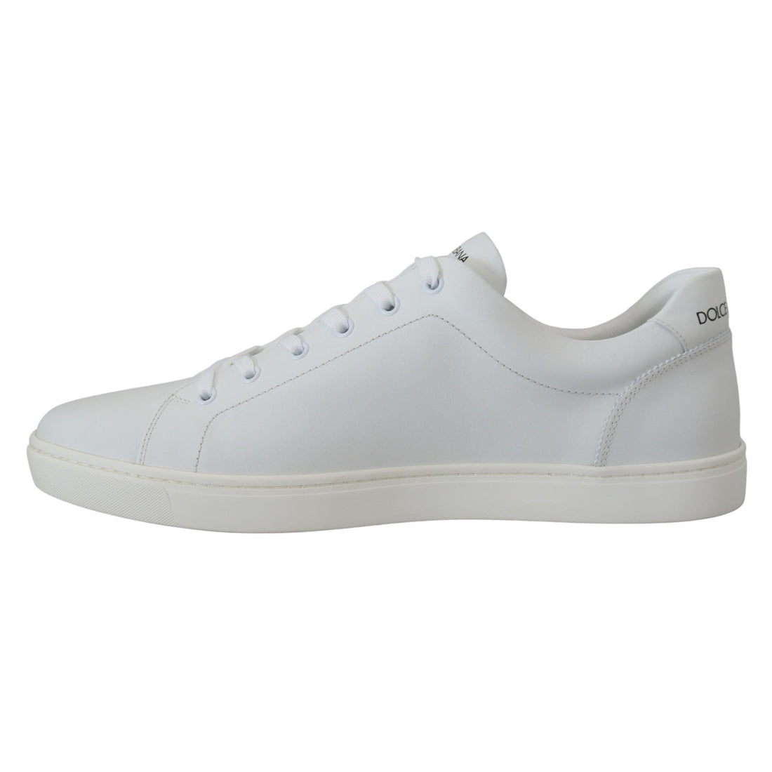 Dolce & Gabbana Elegant White Leather Men's Sneakers