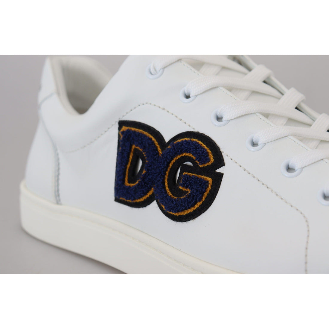 Dolce & Gabbana Elegant White Leather Men's Sneakers