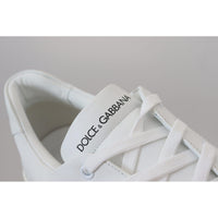 Dolce & Gabbana Elegant White Leather Men's Sneakers