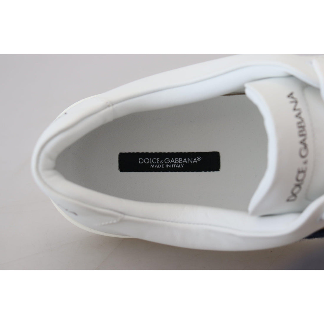 Dolce & Gabbana Elegant White Leather Men's Sneakers