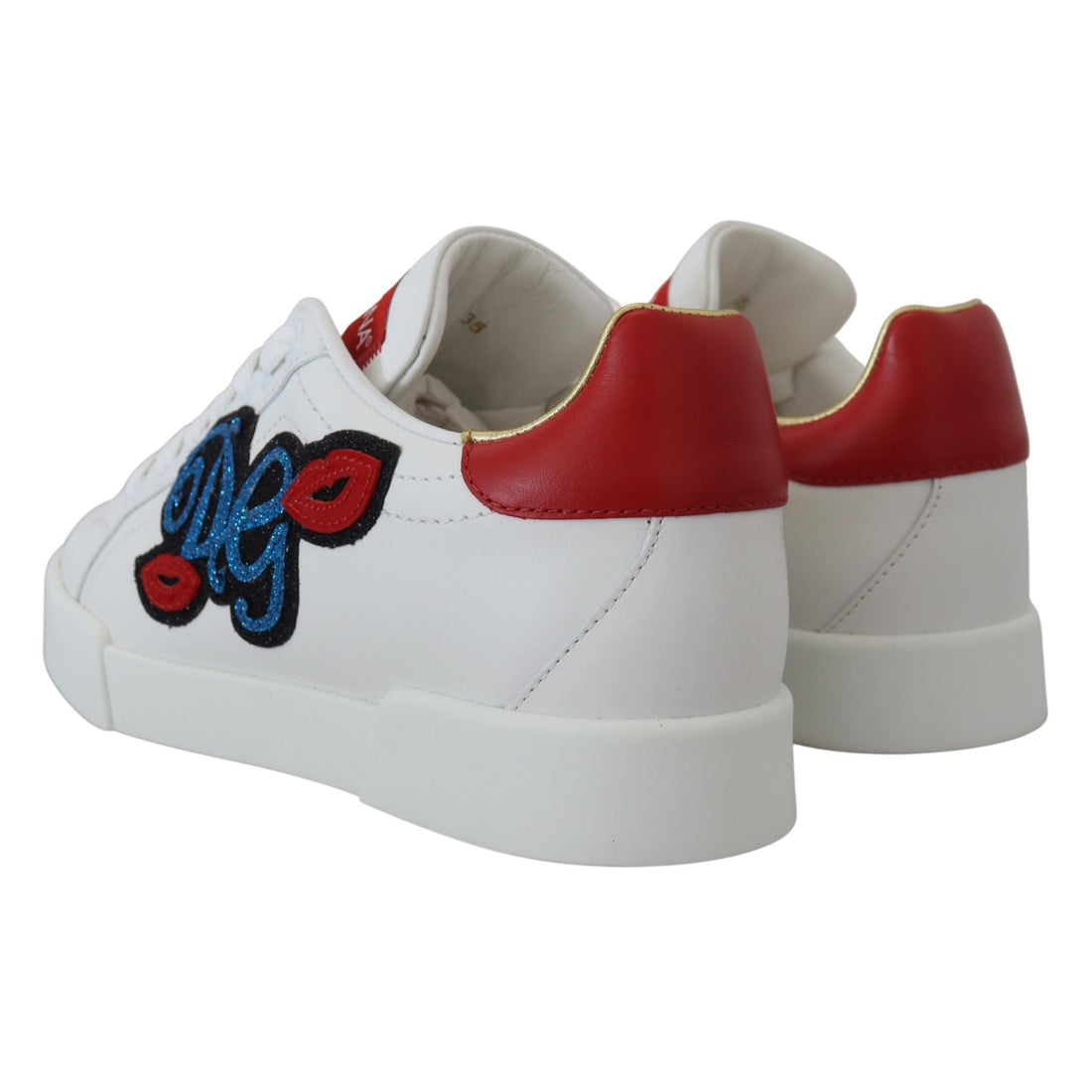 Dolce & Gabbana White Portofino Logo Classic Sneakers Shoes