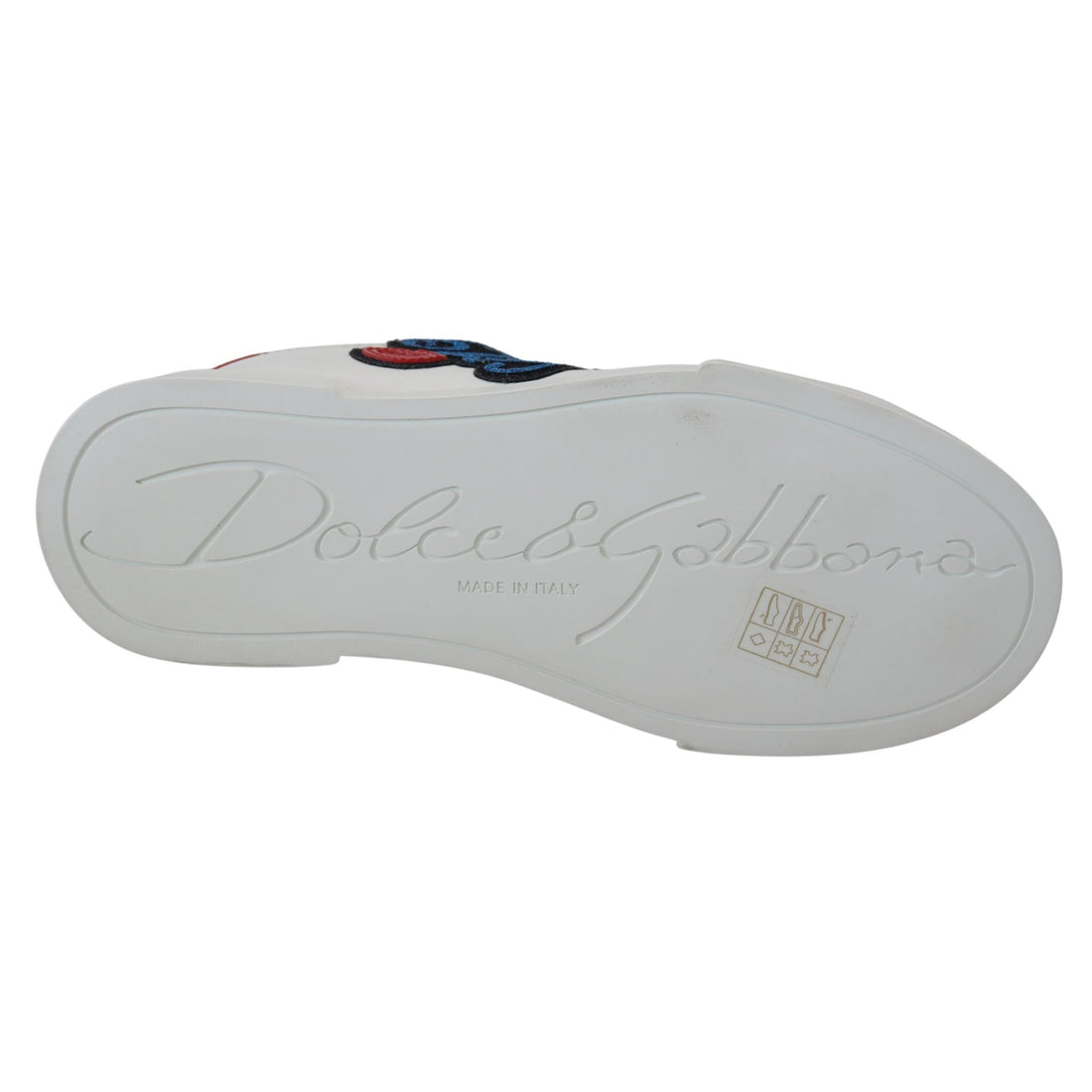 Dolce & Gabbana White Portofino Logo Classic Sneakers Shoes