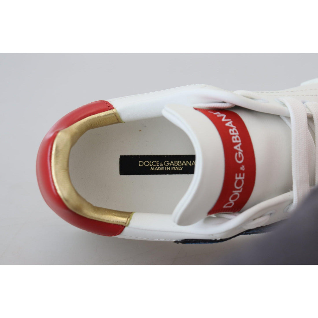 Dolce & Gabbana White Portofino Logo Classic Sneakers Shoes