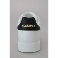 Dolce & Gabbana White Logo Patch Embellished Sneakers Shoes