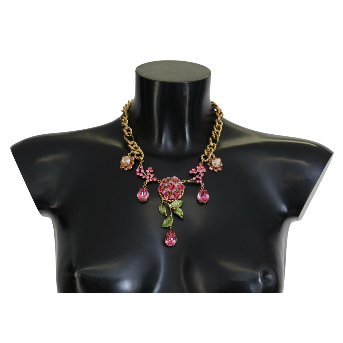 Dolce & Gabbana Elegant Floral Roses Gold-Plated Necklace