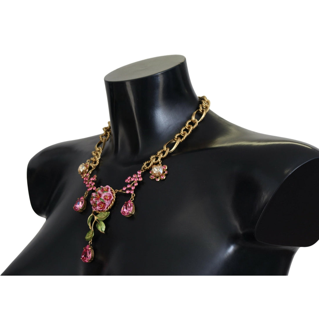 Dolce & Gabbana Elegant Floral Roses Gold-Plated Necklace