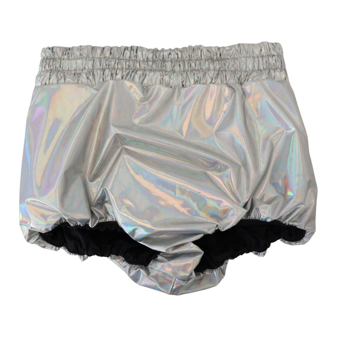 Dolce & Gabbana Elevated Elegance Silver High Waist Shorts