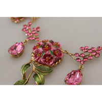 Dolce & Gabbana Elegant Floral Roses Gold-Plated Necklace