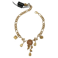 Dolce & Gabbana Elegant Floral Roses Gold-Plated Necklace