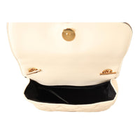 Versace Chic Nappa Leather Crossbody in Purity White