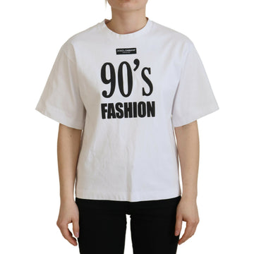 Dolce & Gabbana Elegant White Cotton Casual Tee