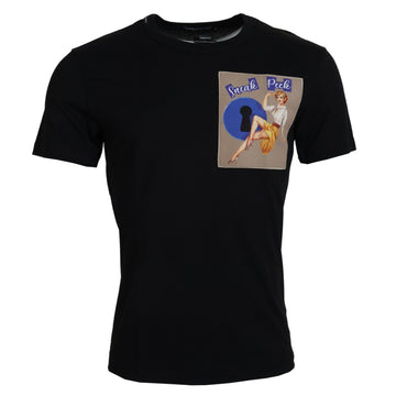 Dolce & Gabbana Chic Black Cotton Tee for the Modern Man