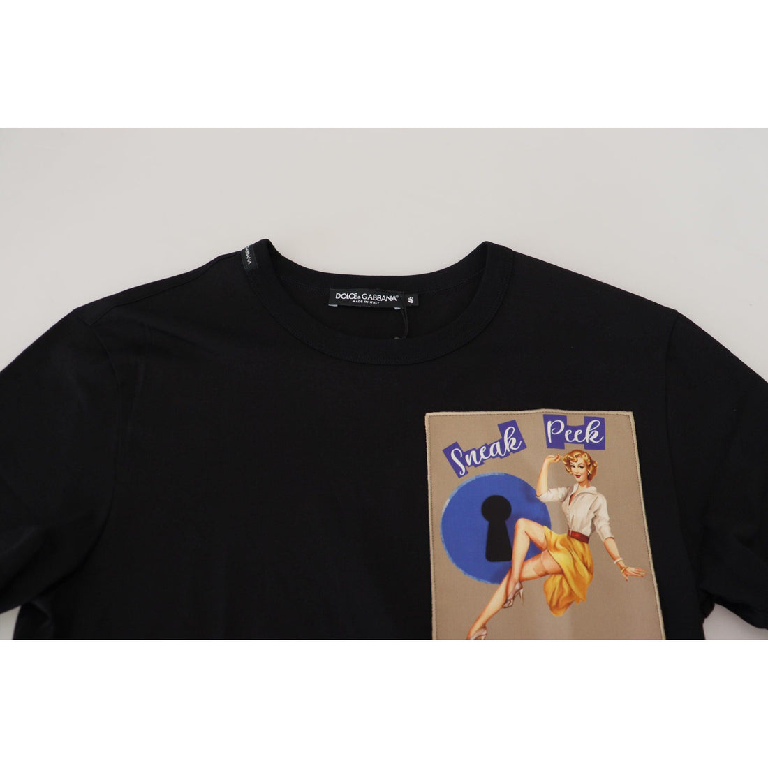 Dolce & Gabbana Chic Black Cotton Tee for the Modern Man