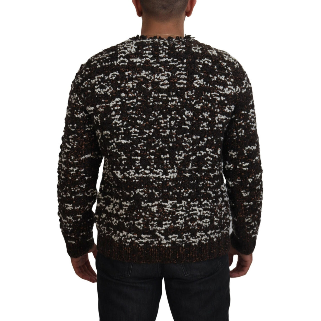 Dolce & Gabbana Elegant Bronze Knit Pullover Sweater