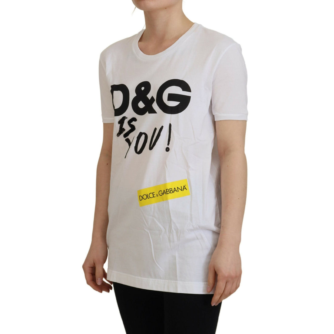 Dolce & Gabbana Chic White Cotton Logo Tee