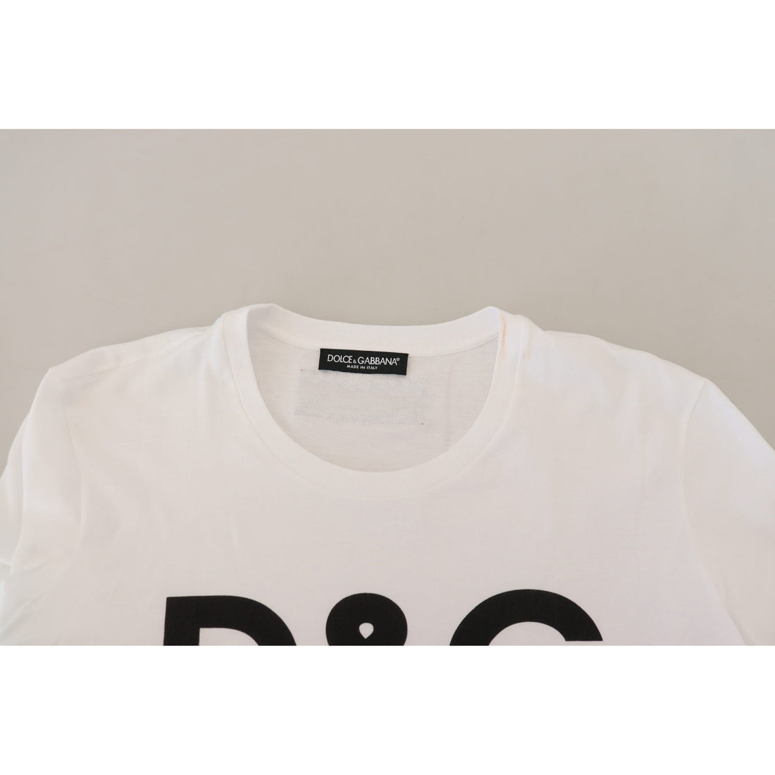 Dolce & Gabbana Chic White Cotton Logo Tee