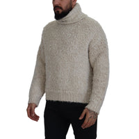 Dolce & Gabbana Elegant Cream Turtleneck Wool Blend Sweater