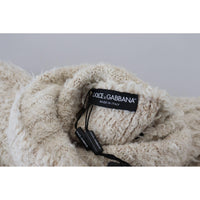 Dolce & Gabbana Elegant Cream Turtleneck Wool Blend Sweater