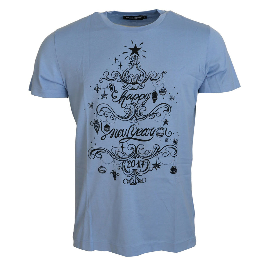 Dolce & Gabbana Elegant Light Blue Cotton Tee