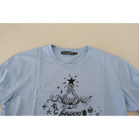 Dolce & Gabbana Elegant Light Blue Cotton Tee