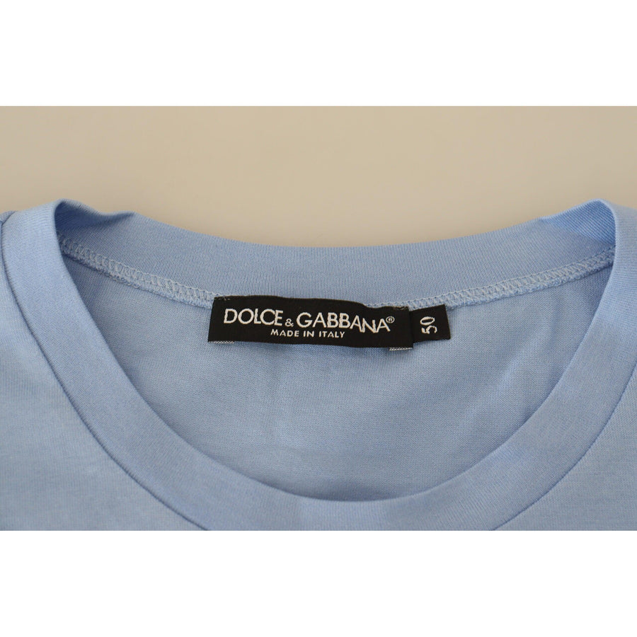 Dolce & Gabbana Elegant Light Blue Cotton Tee