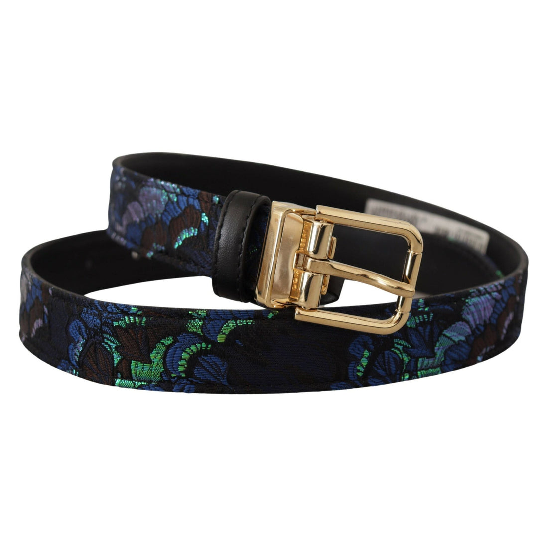 Dolce & Gabbana Elegant Multicolor Leather Belt with Gold Buckle